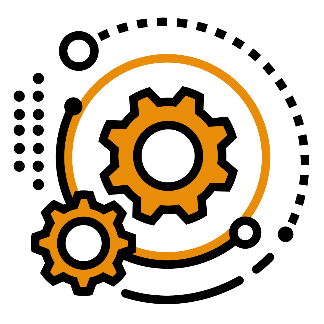 Symbol of gear wheels